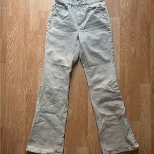 PacSun Cream Flare Wide Leg Jeans